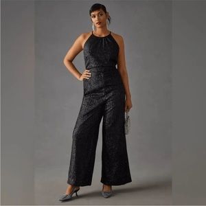 COPY - Anthropologie Maeve Sequin Disco Jumpsuit 12